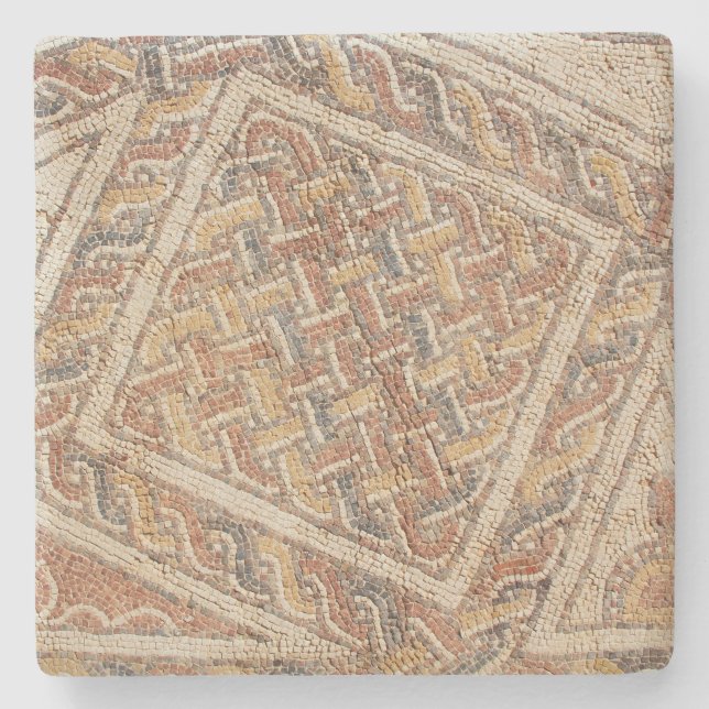 Colorful Tile Texture From Israel Square Coaster (Front)