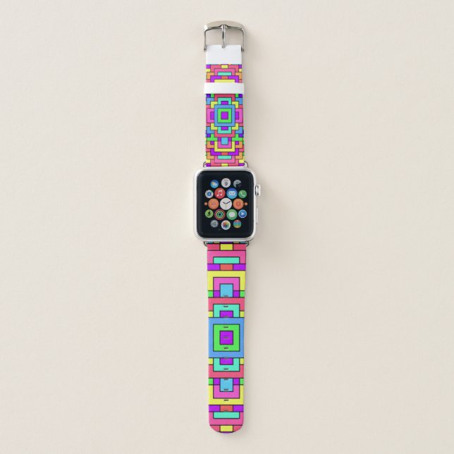 Colorful Tiles Apple Watch Band (Front)