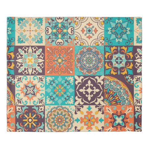 Colorful tiles Azulejos Traditional Portuguese or Duvet Cover