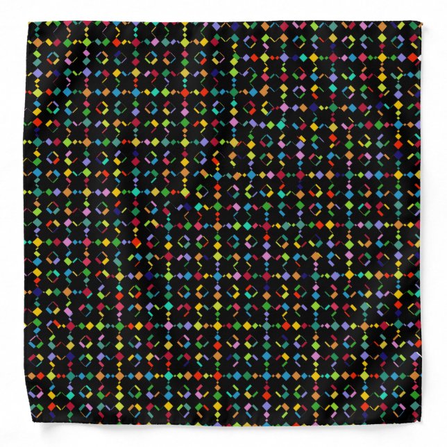 colorful tiles composition bandana (Front)