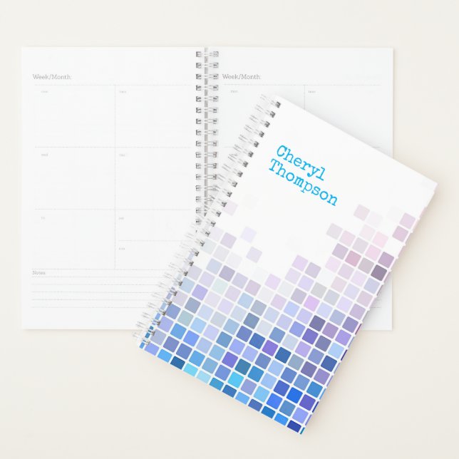 Colorful Tiles Personalized Planner (Display)