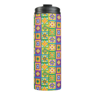 Colorful Tiles Thermal Tumbler