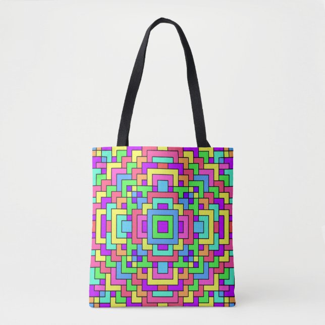 Colorful Tiles Tote Bag (Front)
