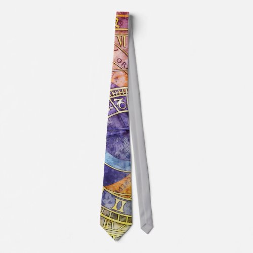 Colorful Time Astrology Abstract Neck Tie