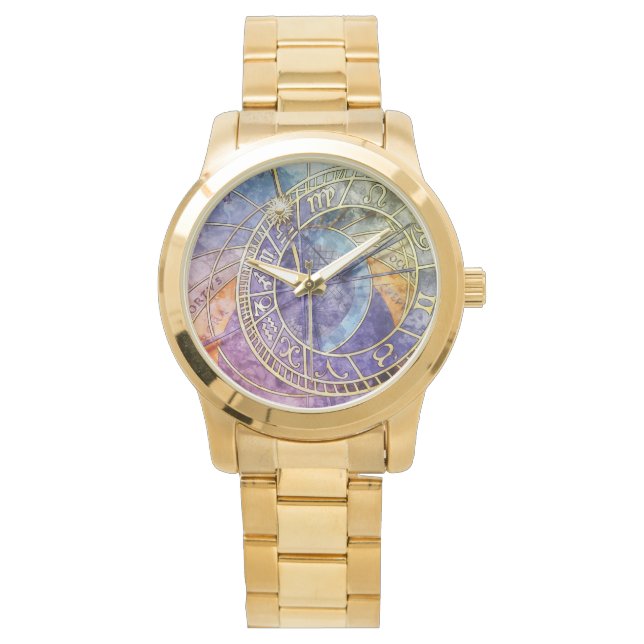 Colorful Time Astrology Abstract Watch (Front)