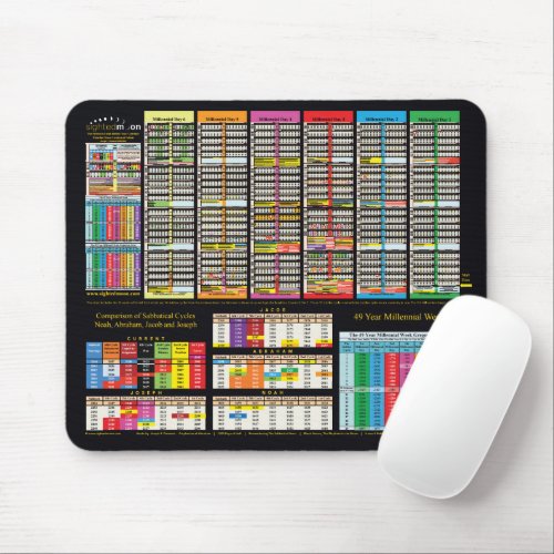 Colorful Timeline Since Creation of Adam  Mouse Pad