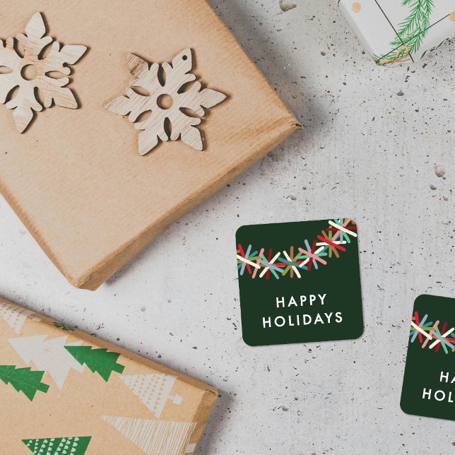 Colorful Tinsel Garland Happy Holidays Sticker (Creator Uploaded)