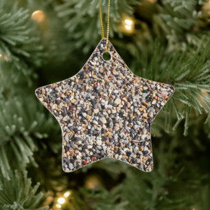 Colorful Tiny Rocks, Ant Hill Close-up, Utah Ceramic Ornament