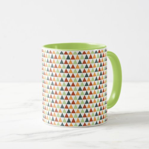 Colorful Tiny Triangles Fall Geometric Mug