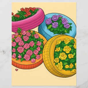 Colorful Tire Planters – Bright Floral Garden Flyer