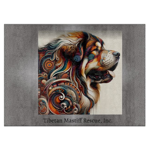 Colorful TM Head Cutting Board (Front)