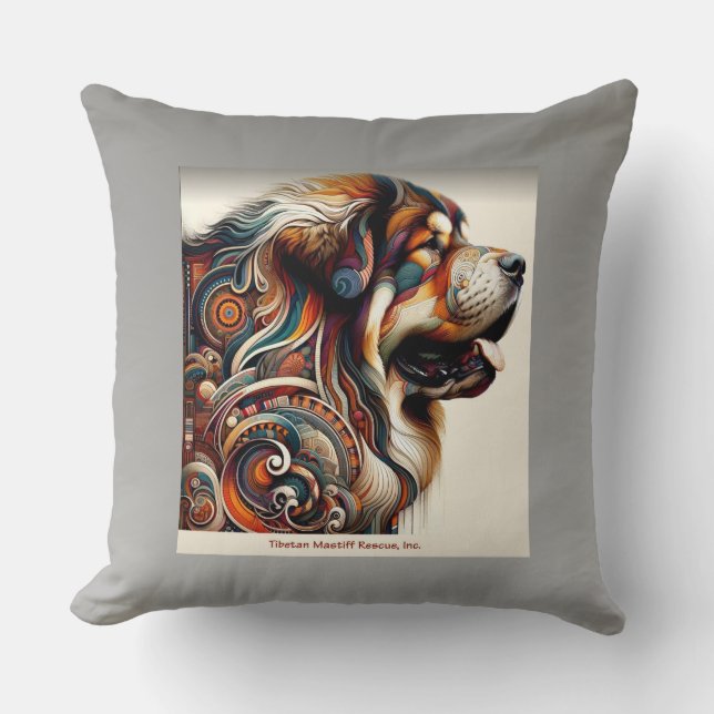 Colorful TM head  Throw Pillow (Front)