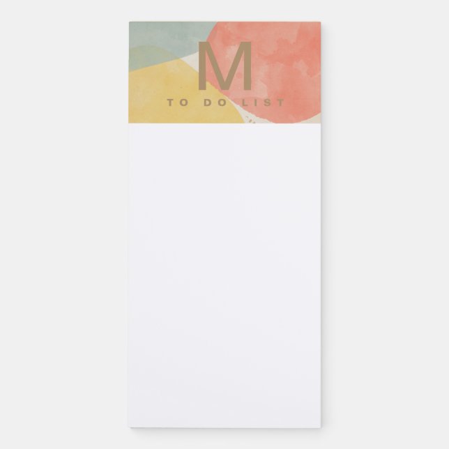Colorful To Do List Abstract Magnetic Notepad (Front)