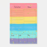 Daily Organizer - To Do List - Hydrate - Pastels Post-it Notes