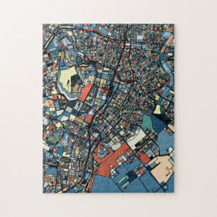Colorful Tokyo Map Jigsaw Puzzle
