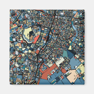 Colorful Tokyo Map Magnet