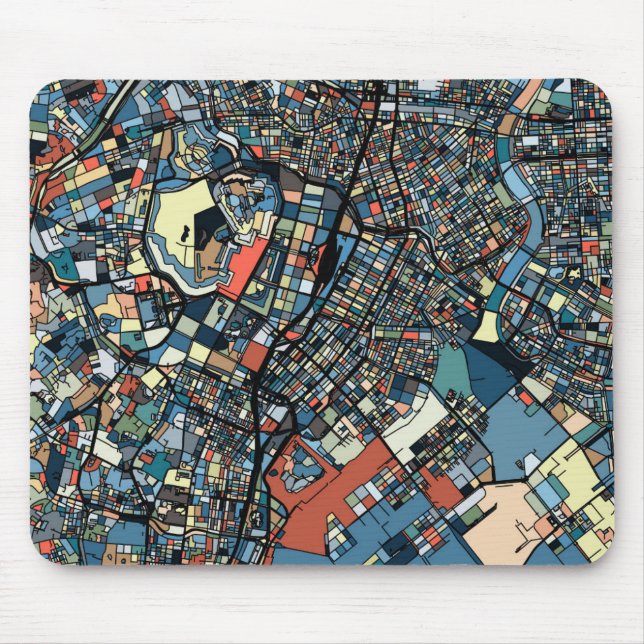 Colorful Tokyo Map Mouse Pad (Front)