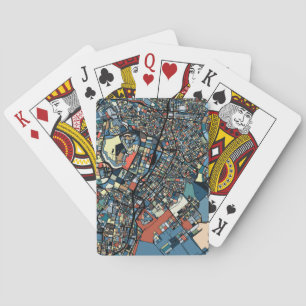 Colorful Tokyo Map Poker Cards
