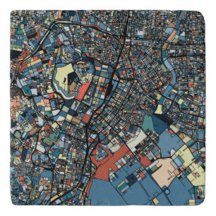 Colorful Tokyo Map Trivet