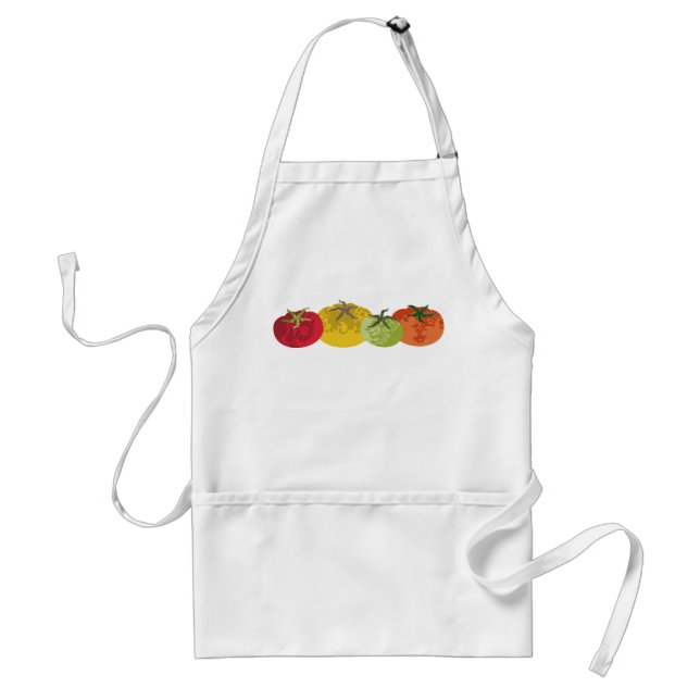 colorful tomatoes kitchen cooking apron (Front)