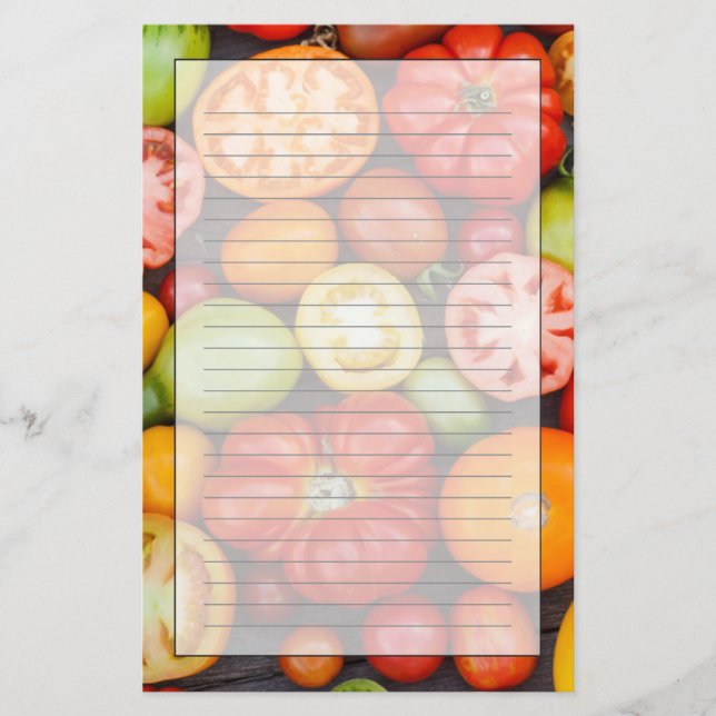 Colorful Tomatoes Stationery (Front)