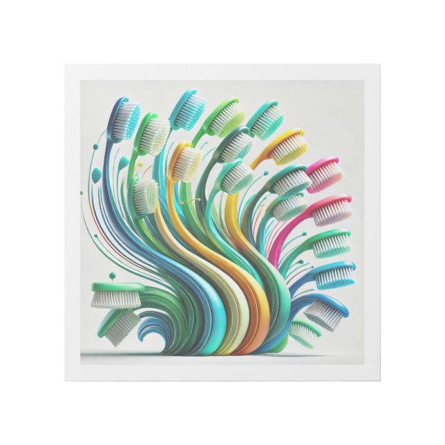 Colorful Toothbrush Art – Modern Dental Art (Front)
