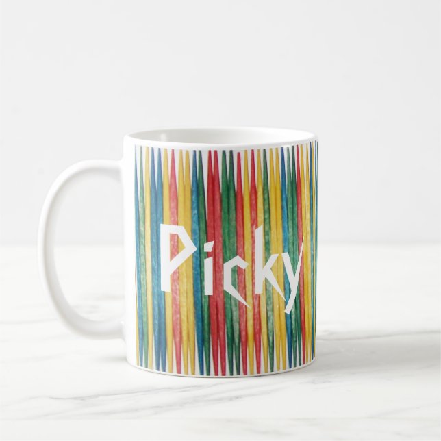 Colorful Toothpicks, Picky Coffee Mug (Left)
