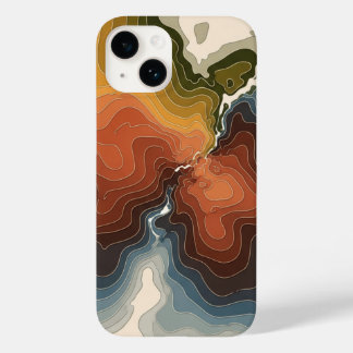 Colorful Topographic Map Print Case-Mate iPhone 14 Case