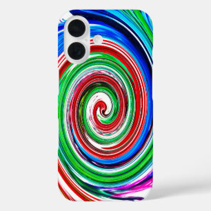 colorful tornado iPhone 16 case