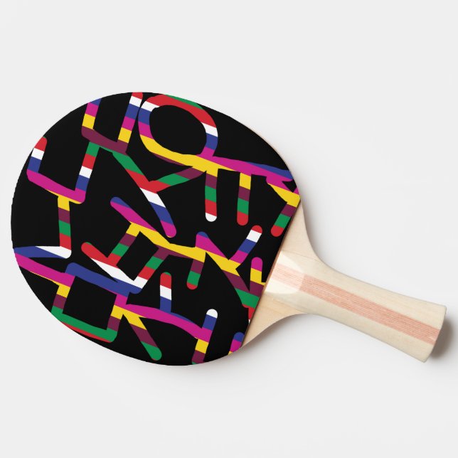 Colorful Tote bag Ping Pong Paddle (Side)