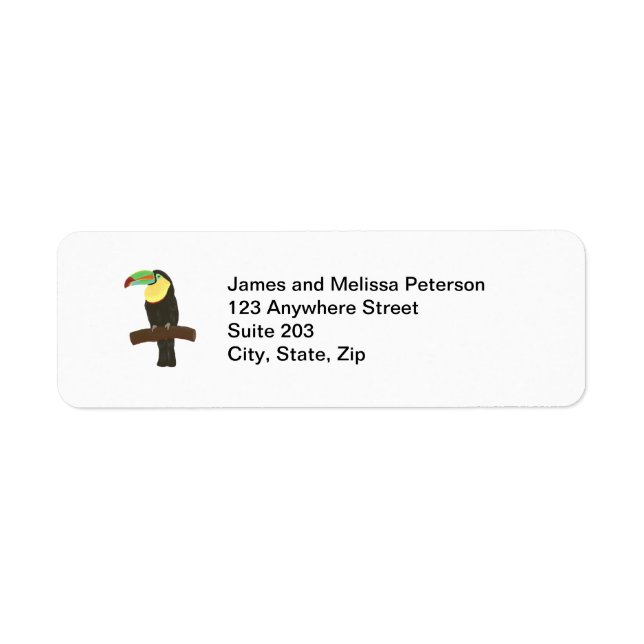 Colorful Toucan Bird Address Labels (Front)