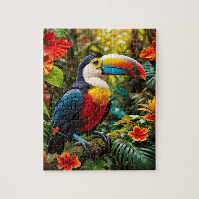 Colorful Toucan Bird Jigsaw Puzzle (Vertical)