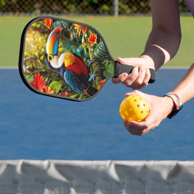 Colorful Toucan Bird Pickleball Paddle (Insitu)