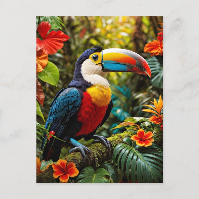 Colorful Toucan Bird Postcard (Front)