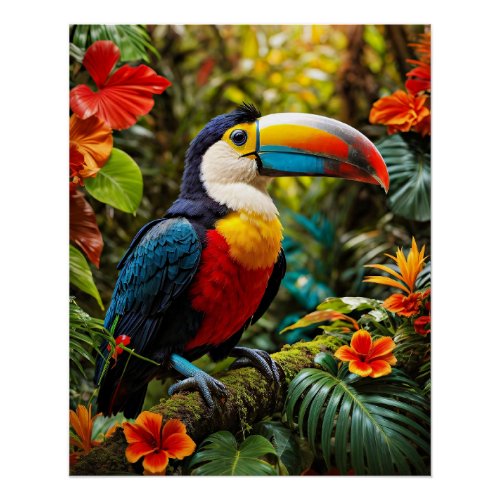Colorful Toucan Bird Poster