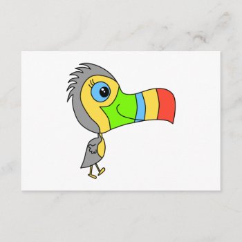 Colorful Toucan Bird. Rsvp Card by Animal_Art_By_Ali at Zazzle