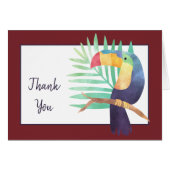 Colorful Toucan Bird Thank You Card (Front Horizontal)