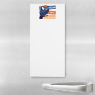 Colorful Toucan Bird with Positive Message Magnetic Notepad