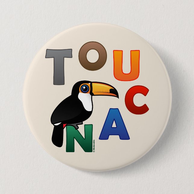 Colorful Toucan Button (Front)
