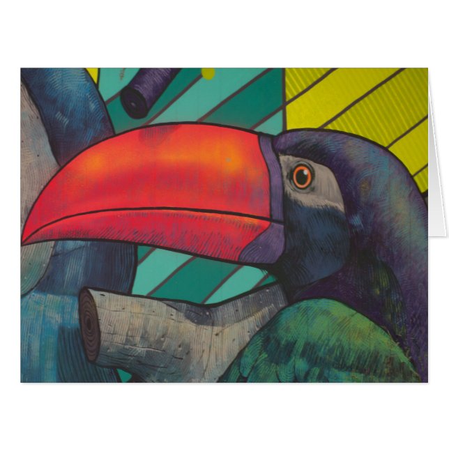 Colorful Toucan Graffiti Cards (Front Horizontal)