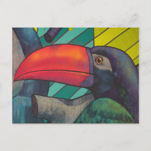 Colorful Toucan Graffiti Postcard