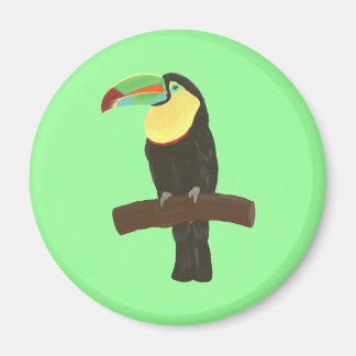 Colorful Toucan Painting by CherylsArt Magnet