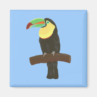 Colorful Toucan Painting by CherylsArt Magnet