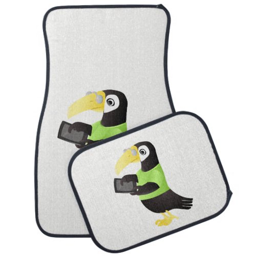 Colorful Toucan Parrots in green red yellow Car Mat