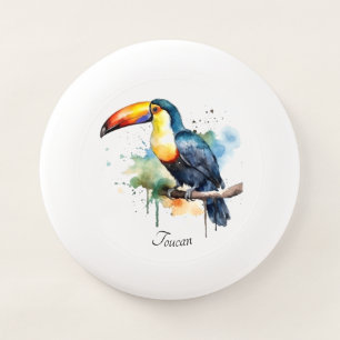 colorful toucan sitting on a  branch Wham-O frisbee