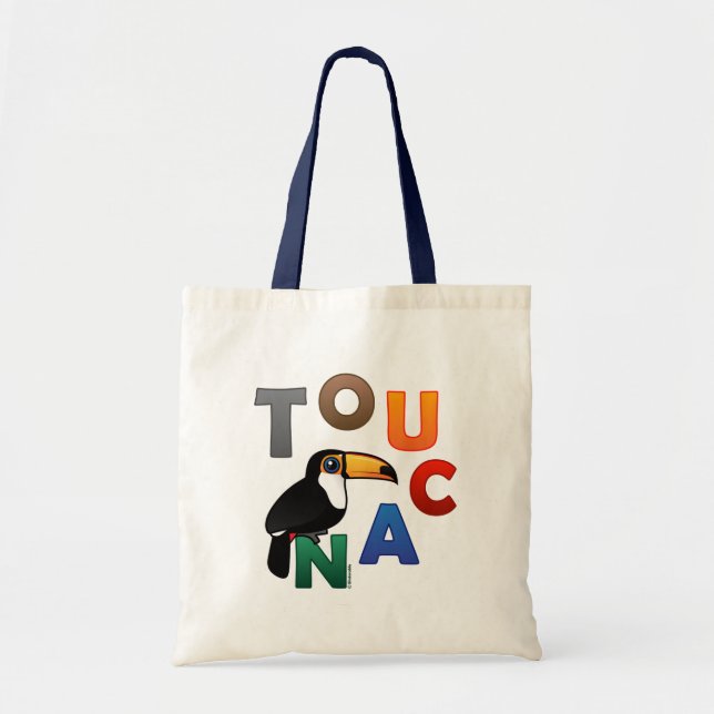 Colorful Toucan Tote Bag (Front)