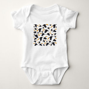 Colorful Toucan Tropical Bird Pattern Baby Bodysuit