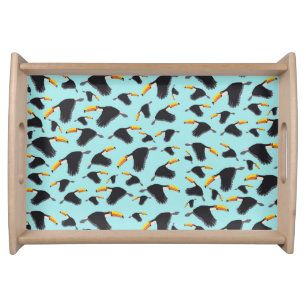 Colorful Toucan Tropical Bird Pattern Serving Tray