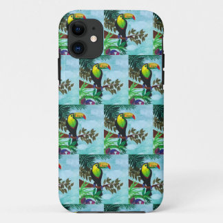 Colorful Toucan Tropical Rainforest iPhone 11 Case