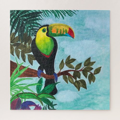 Colorful Toucan Tropical Rainforest Jigsaw Puzzle